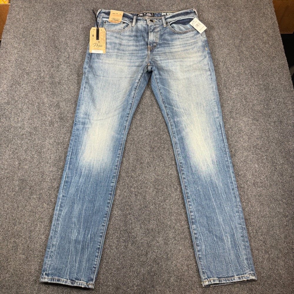 PRPS Hydro Purpose Windsor Fit Mens 34x33 Eco Sustainable Light Indigo Jeans NEW